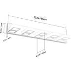 Ralbay Chrome Bathroom Vanity Lighting Fixtures Acrylic Rotable 360° LED Modern Bathroom Vanity Light Over Mirror (6000K White Light)