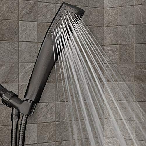 Luxury Spa Series: Bronze Hand Held Shower Head, 2.3 inch High Pressure Handheld Showerhead with Extra-Long Stainless Steel Hose, Experience MAXX Comfort and Elegance (Oil Rubbed Bronze)