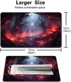 MTG Playmat Size 24x14in Free Storage Bags Non-Slip Backing Printing, Ideal for Card Game Enthusiasts TCG Playmat (No with Zone,Ashes of The Fallen)