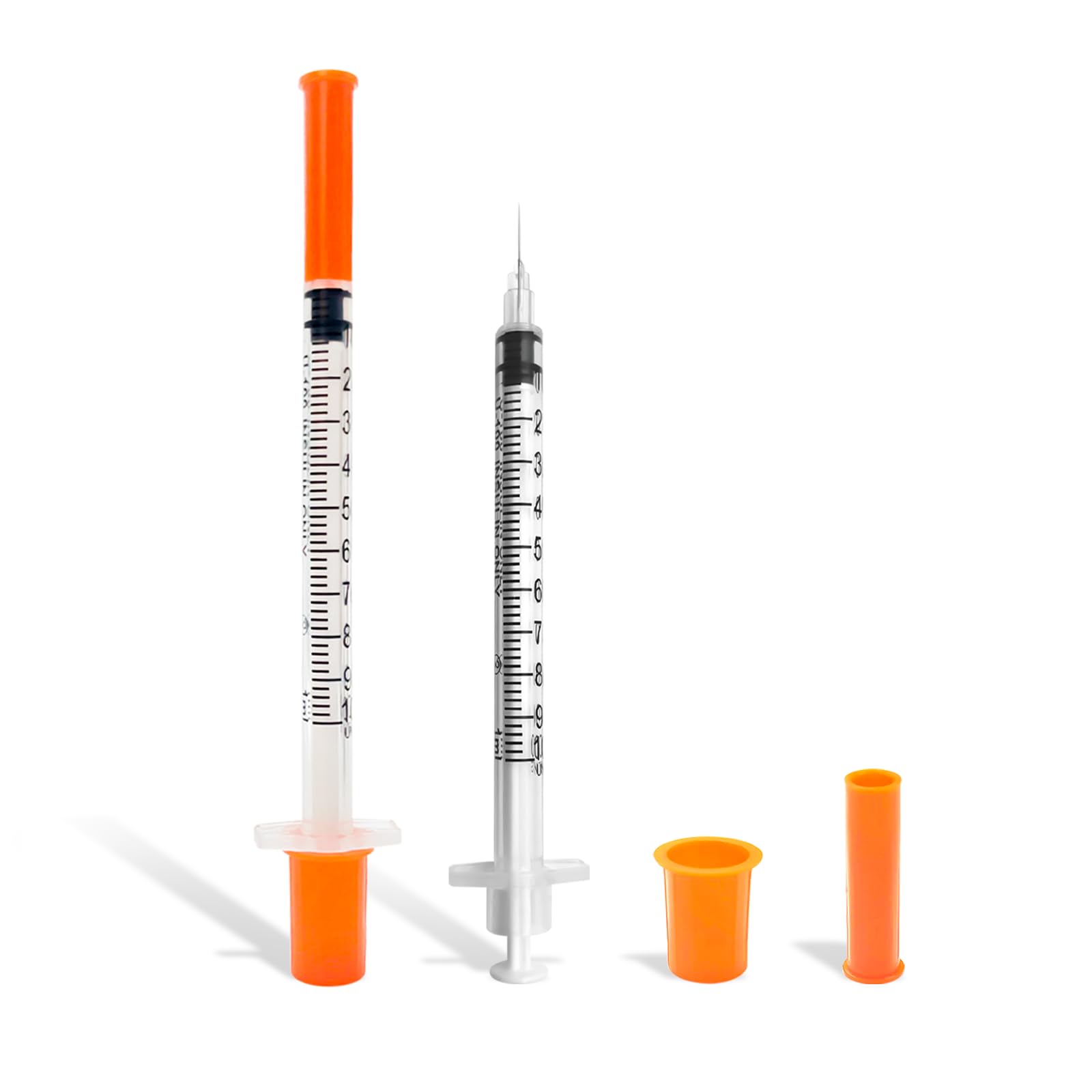 30 Pack U-100 1ml Syringes with Needle, 31G 5/16" 8mm 1cc Syringe