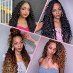 Crochet Hair for Black Women,18 Inch Pre Looped 8 Packs Goddess Box Braids Crochet Hair,Boho Box Crochet Braids with Curly Ends,Bohemian Box Knotless Braids Synthetic Hair Extensions,#1B