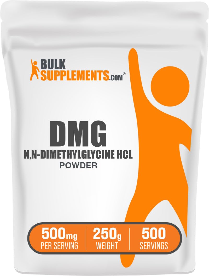 BulkSupplements.com DMG Powder - as N,N-Dimethylglycine HCl, DMG Supplement - Gluten Free, 500mg per Serving, 250g (8.8 oz) (Pack of 1)