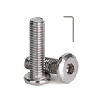 M8 x 90mm (10 Pack) Metric Flat Head Hex Socket Cap Screws Bolts, 304 Stainless Steel 18-8, Hex Drive, Bright Finish, Fully Machine Thread