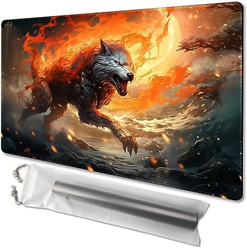 MTG Playmat - Non-Slip Backing Printing, Ideal for Card Game Enthusiasts TCG Playmat (Ember Rage-No Deck)