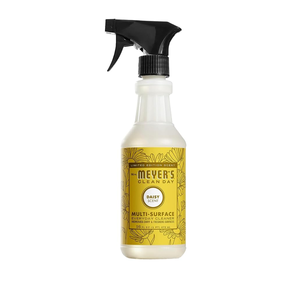 Mrs. MEYER'S Variety, 1 Room Freshener, 8 OZ, 1 Liquid Dish Soap, 16 OZ, 1 Liquid Hand Soap,12.5 OZ, 1 Multi-Surface Cleaner 16 OZ, 1 CT (Daisy)
