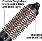 Thermal Brush for Blowout Look, Zavarea CarePro 1.5 Inch Negative Ion Thermal Brush with Cool-Air Tech, Easy to Make Hair Shinier & Smoother, 3-in-1 Heated Styler with Dual Voltage, Black