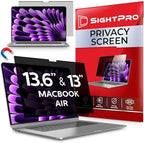 Magnetic Privacy Screen for MacBook Air 13 & 13.6 Inch (2022-2025, M2, M3, M4) Removable Laptop Privacy Filter Shield and Protector