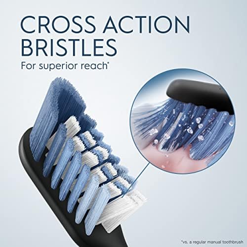 Oral-B Clic Toothbrush, Chrome White, with 1 Bonus Replacement Brush Head and Magnetic Toothbrush Holder