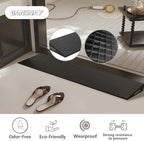Threshold Ramp for Doorways 1.2" Rise- Odorless Indoor Entry Ramp- Non-Slip& Cuttable Handicap Ramp for Wheelchairs, Robot Vacuum Cleaners, Scooters, Strollers- Black- 1.2″Rise (31.5″×7.1″)
