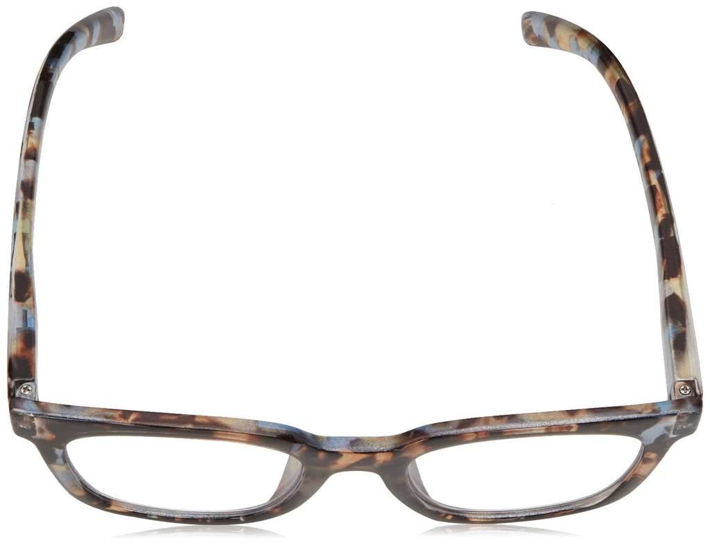 Peepers by PeeperSpecs Women's to The Max Square Light Blocking Reading Glasses, Blue Quartz, 49 + 1.25