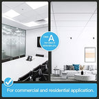 Art3d 10-Pack Smooth Drop Ceiling Tile 2ft x 4ft - Fire-Rated, Waterproof, Reusable - Premium PVC, No Sag and Breakage - Cover 80 Sq. Ft, White