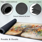 for MTG Game Playmat, for Magic TCG Rubber Play mat,Tabletop Card Playmats with Smooth Surface,Trading Card Inked Game Mat,Battle Game,Art Tree