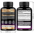 Multi Collagen Peptides - Hydrolyzed Types I, II, III, V & X - Collagen Supplement for Women 1300mg - w/ Hyaluronic Acid, Vitamins C & E - Skin, Hair, Nails & Joint Support - Made in USA, 120 Capsules