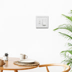 OKAWYC Toggle/Decorator Light Switch Cover Adler Metal Wall Plate, 2-Pack White 2 Gang, for Receptacle Dimmer Switch GFCI Outlet, Switch Cover Decorative Wallplate, Durable