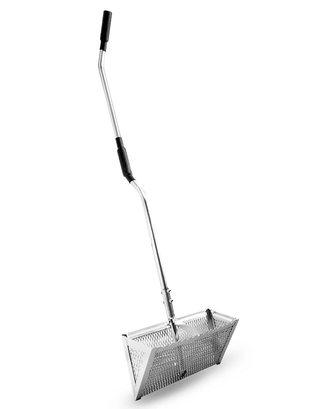 Exact Design Sand Flea Rake,16-Inches Wide Basket, 52” Long Strong Assembly Handle, Sharp Teeth, Curved Handle Design [3 Pieces Assembly Handle Version]