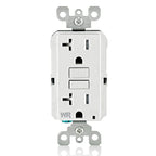 Leviton Self-Test SmartlockPro Slim GFCI Weather-Resistant and Tamper-Resistant Receptacle with LED Indicator, GFWT2-W, White, Pack of 10
