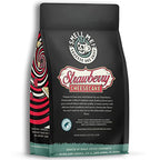 Bones Coffee Company Strawberry Cheesecake Flavored Coffee Beans, Whole Bean Coffee Medium Roast Low Acid, Strawberry Cheesecake Flavor (12 oz)