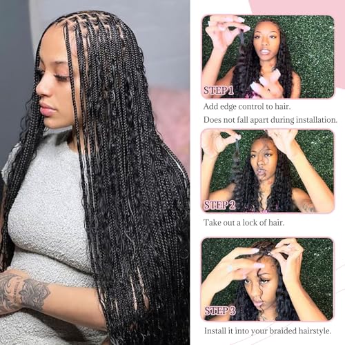 Human Braiding Hair Deep Water Wave Bulk 100g 2 Bundles 26 Inch 100% Brazilian Virgin Curly Extensions for Boho Braids Natural Black Wet and Wavy Braiding Boho Human Hair