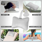2 Pcs Hot Tub Pillows for Bathtub Universal Spa Pillow Headrest for Outdoor Hot Tub Universal Head and Neck Support Cushion Spa Chaise Lounge Pillow Enhanced Comfort and Elevated Headrest, with Hook