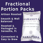 Sarasota Coffee Ground Packets | Gourmet Dark French Roast Ground Coffee Packs | Cubano European | Low Acid Mold Free Singles Individual Pouches for 12 Cup Coffee Maker | 2 Ounce Bags, 12 Count