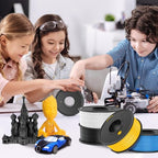 SUNLU PLA Filament 1.75 Bundle, Individually Vacuum Packed, 2kg in Total, 0.25kg per Spool, 8 Pack, Black+Clear +Clear(Yellow+Blue+Green+Purple+Red+Orange)