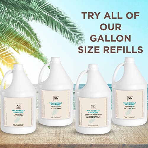 Soapbox Body Lotion, Sea Minerals & Blue Iris Moisturizing Body Cream, Vegan, Natural & Cruelty Free Hydrating Hand Lotion Refill for Dry Skin - Gallon Size for Home & Professional