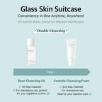 mixsoon Glass Skin Suit Case Set-5-Step Skincare Kit - Hydrating and Radiance-Cleansing Oil, Foam, Essence, Cream 105ml / 3.55 fl.oz. Korean Glass Skin Care