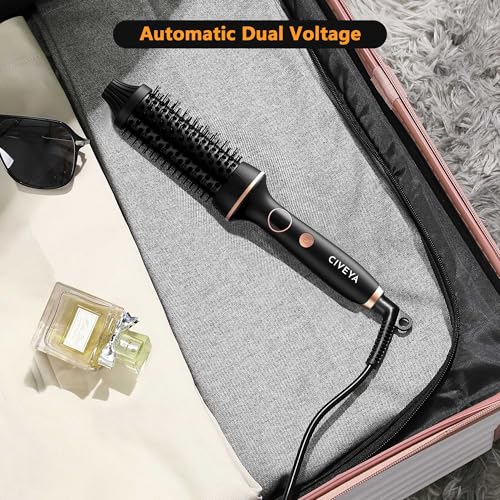 Thermal Brush for Blowout Look, 1 1/2 Inch Heated Round Brush Styler, Negative Ion Thermal Round Brush Curling Iron