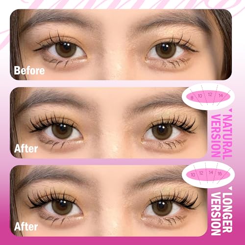 Fairy Lash Clusters Natural Look Manga Eyelash Clusters Wispy D Curl Cluster Eyelash Extensions 110 Pcs 8-16MM Wispy Individual Lashes Wet-Look Lash Extension with Invisible Lash Band