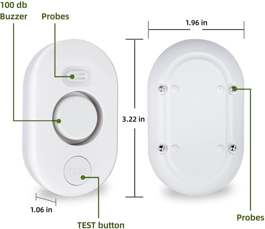 5 Pack Water Leak Detectors for Home, 100dB Water Sensor Alarm for Basement,Flood Leakage Detection Devices for Pipe/Drain/Sink/Faucet Drip Alert,Floor Flooding in Bathroom/Kitchen/Toilet/Laundry Room