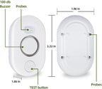 5 Pack Water Leak Detectors for Home, 100dB Water Sensor Alarm for Basement,Flood Leakage Detection Devices for Pipe/Drain/Sink/Faucet Drip Alert,Floor Flooding in Bathroom/Kitchen/Toilet/Laundry Room