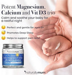 Baby Magnesium Lotion with Calcium & Vitamin D | Support for Sleep, Heart, Bone, Nerve, Gut and Muscle Health | Alternative to Melatonin | Lavender & Chamomile 4.2 fl oz