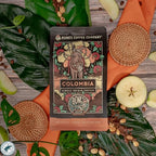 Bones Coffee Company Colombia Single-Origin Coffee Beans, Whole Bean Coffee Medium Roast Gifts Low Acid Gourmet Almonds, Dried Fruit, Vanilla Notes (12 oz)