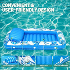 Pool Floats Inflatable Tanning Pool Lounger Float, 71" x 48" Large Pool Floats Adult with Pillow & Drink Holder,Sunbathing Water Lounge Floaties Tub Raft for Lake, Backyard, Beach Pool Party