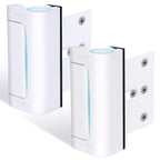 2Pack Door Reinforcement Lock Withstands 800lbs of Force - White Extra Proof Door Lock for Kids Safety Drilling Required,Prevents Unauthorized Entry,Add a Door Security Locks for Home Safety & Privacy