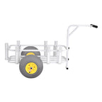 VEVOR Beach Fishing Cart, 200 lbs Load Capacity, Foldable Fishing Cart with Heavy-Duty Carbon Steel Frame, 13-Inch All-Terrain PU Balloon Tires, 7 Rod Holders, for Outdoor Activities Camping Picnic