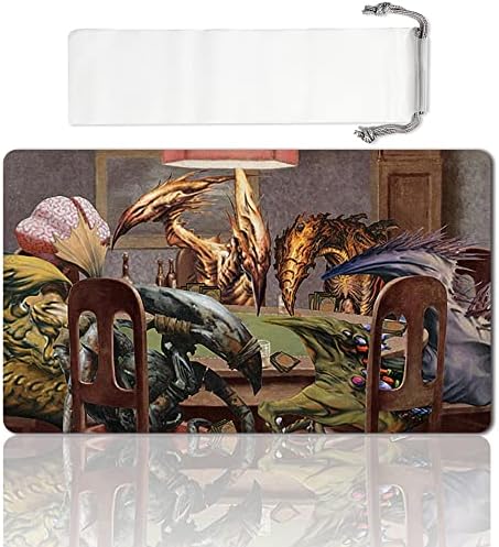 Board Game TCG Playmat Table Mats Games Size 60X35 cm Mousepad Compatible for MTG RPG CCG Trading Card Game Play mats (SLIVERS-Playing-Poker)