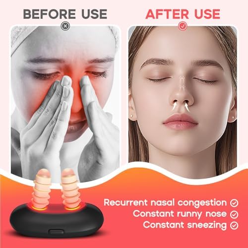 RespiRelief Red Light Nasal Therapy Device, Respi-Relief Red Light Nasal Therapy Instrument, Red Light Nasal Therapy for Nose, Nasal Soothing Device (1 pcs)