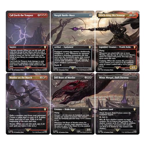 Magic The Gathering The Lord of The Rings: Tales of Middle-Earth Scene Box - Flight of The Witch-King (6 Scene Cards, 6 Art Cards, 3 Set Boosters + Display Easel)