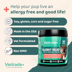 140 Dog Allergy Relief Chews with Colostrum, Vitamin C, & Bee Pollen - Vet-Formulated Dog Allergy Chews for Itchy Skin, Hot Spots, Irritation, & Gut Health