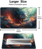 MTG Playmat Size 24x14in Free Storage Bags Non-Slip Backing, Ideal for Card Game Enthusiasts TCG Playmat (DBT3-Rebellion-No with Zone)