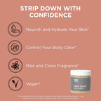 Pure for Men Bum Balm | Raw Lotion for Men | All Purpose Skin Hydration and Deodorizing Balm | Raw Shea Butter, Mint and Clove | 3.9 oz.