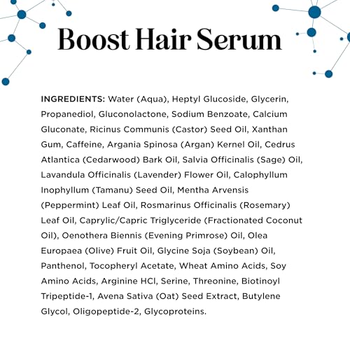 Biotin Hair Growth Serum - Rosemary Hair Thickening Serum with Peppermint Caffeine and Black Castor Oil for Hair Growth - Volumizing Hair Serum for Hair Growth for Men & Women - Vegan & Cruelty Free