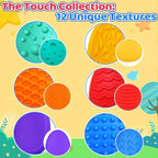 Sensory Fidget Toys for Kids Adults 24 PC Silicone Worry Stone Travel Toy for Autism ADHD Teens Calm Down Quiet Anxiety Fidgets for Classroom Stress Toy Christmas Stocking Stuffer Gift for Kid (24PC)
