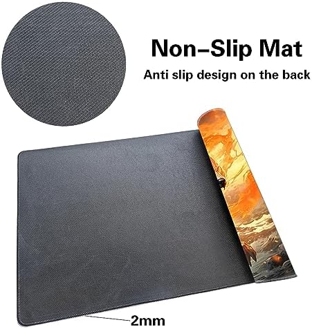 MTG Playmat - Non-Slip Backing Printing, Ideal for Card Game Enthusiasts TCG Playmat (Ember Rage-No Deck)