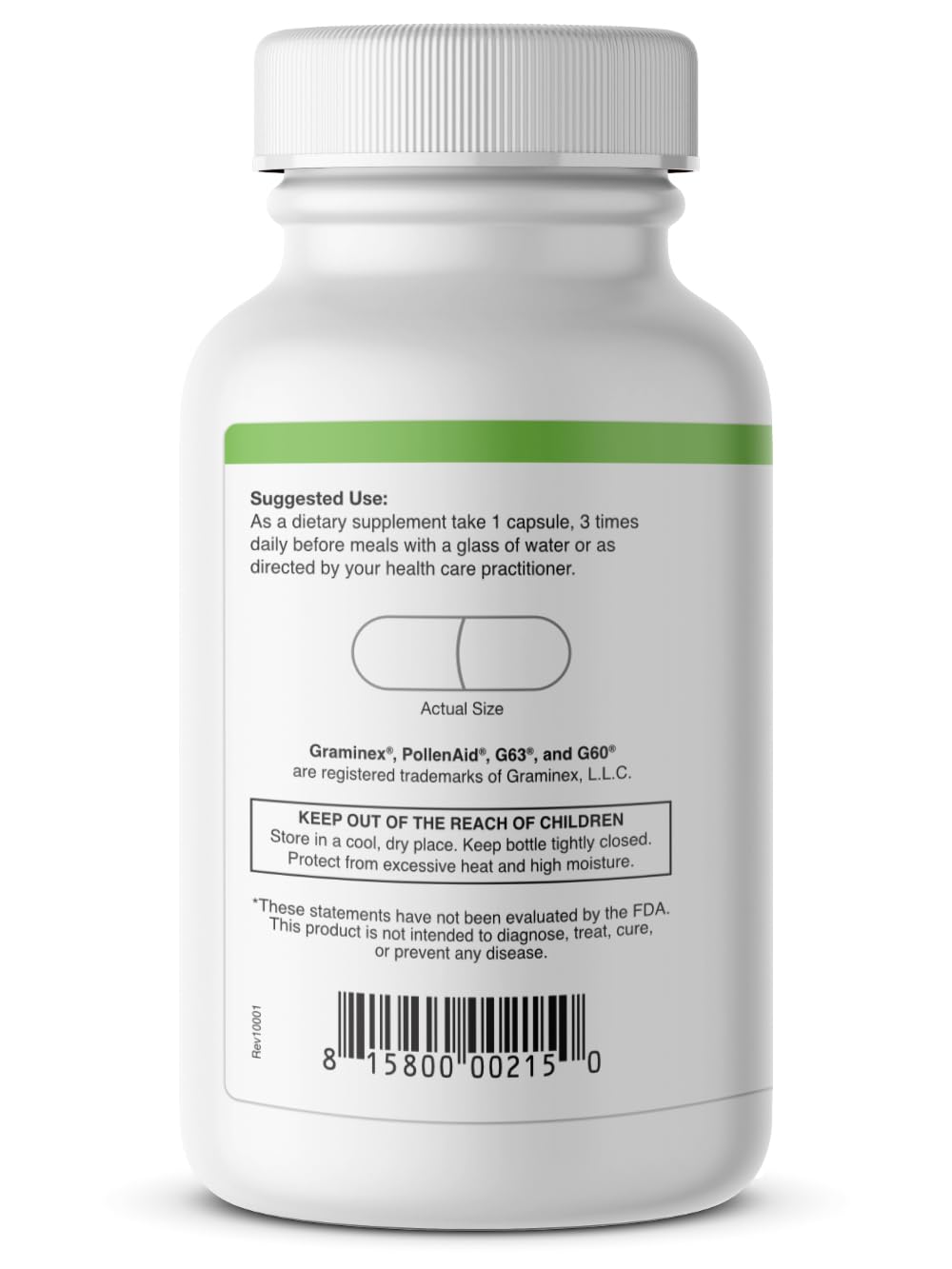 Graminex PollenAid Prostate Supplement: All Natural Prostate Support for Bladder Control & Urinary Tract Health, Rye Pollen Extract Made in USA, 90 Vegetarian Capsules