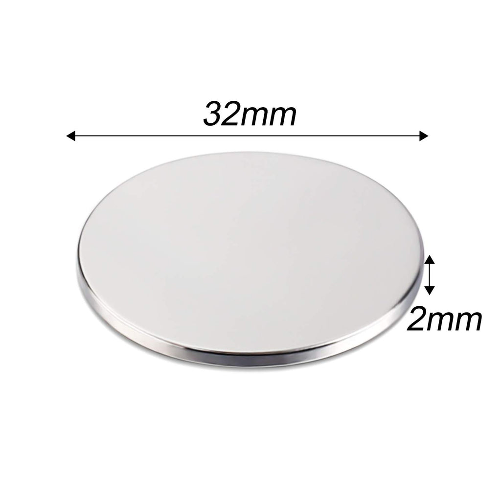 MIKEDE 20 Pack Strong Neodymium Disc Magnets with Double-Sided Adhesive, 1.26 inch D x 0.08 inch H Super Strong Rare Earth Magnet