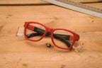 MAGID Y50 Safety Glasses for Construction | Red Frame — 1 Pair, Clear Lens | Side Shields, ANSI Z87.1+, Anti-Fog, Scratch-Resistant, 99.9% UV Protection, Polycarbonate Lens