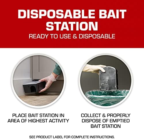 Tomcat Rat & Mouse Killer Child & Dog Resistant, Disposable Station, 1 Pre-Filled Ready-To-Use Bait Station