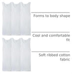 Fruit Of The Loom Mens Sleeveless Tank A-shirt, Tag Free & Moisture Wicking, Ribbed Stretch Fabric Underwear, 6 Pack - White, Medium US